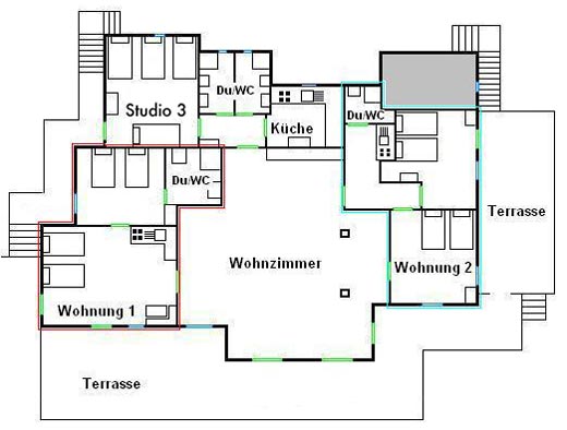 Grundriss der Villa Faros
