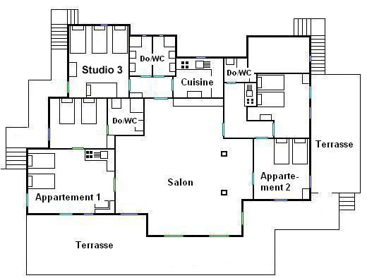 PLAN DES LOCAUX DE LA VILLA